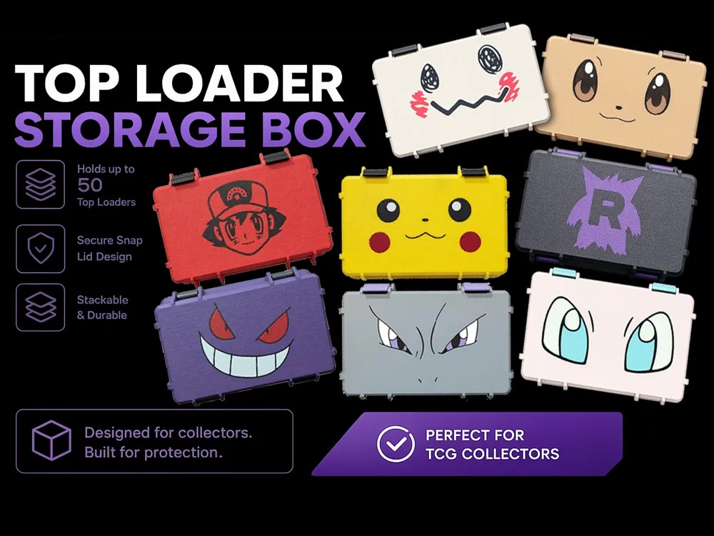 Caja organizadora de top loaders