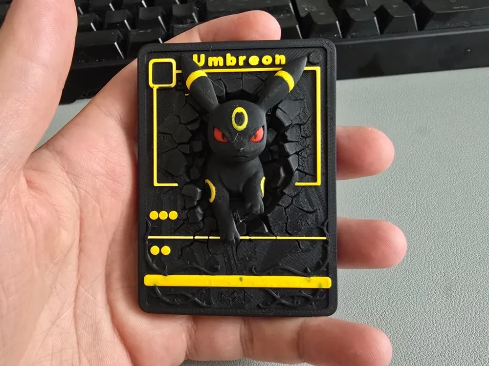 Carta Pokémon 3D en relieve
